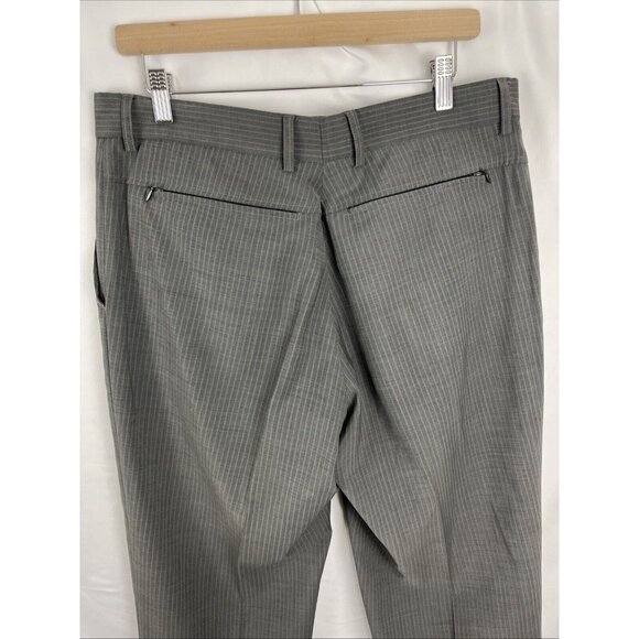 Alberto Ceramica James Grey Wool Comfort Fit Pinstripe Pants Mens EU Size 50 - Picture 6 of 12
